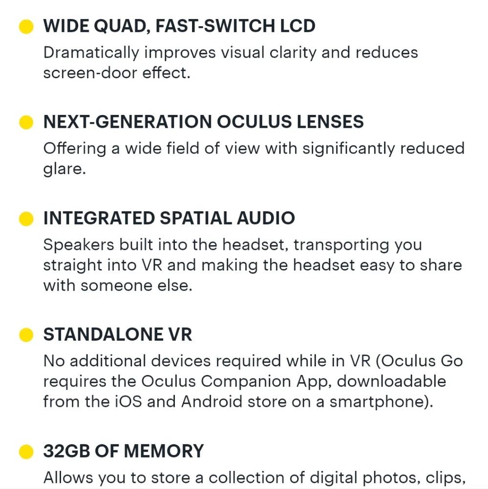 Oculus Go VR headset + case 32gb